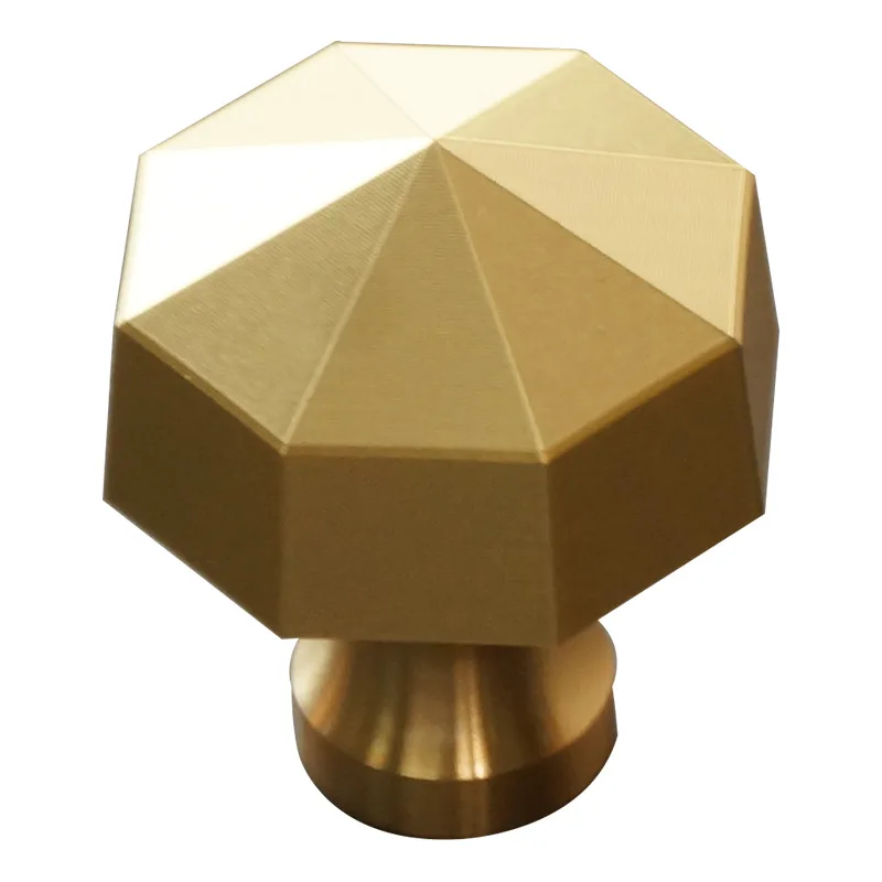 Brass Furniture Handles Copper Cabinet Knobs Wardrobe Dresser Drawer Octagonal Knobs Kitchen Cupboard Door Handle Pulls