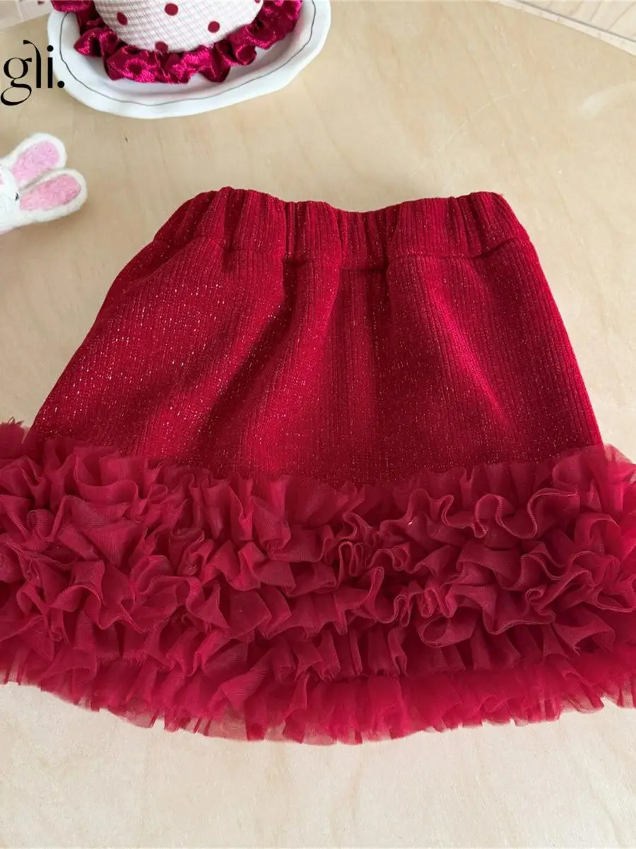 

Утепленная цельная бархатная юбка для девочек, детская зимняя модная пышная юбка в стиле принцессы для повседневной носки