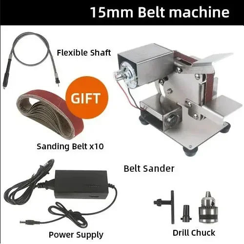 Nieuwe Multifunctionele Desktop Micro Elektrische Bandschuurmachine 110 V-220 V DIY Huishoudelijke Polijstmachine Vaste Haakse slijper