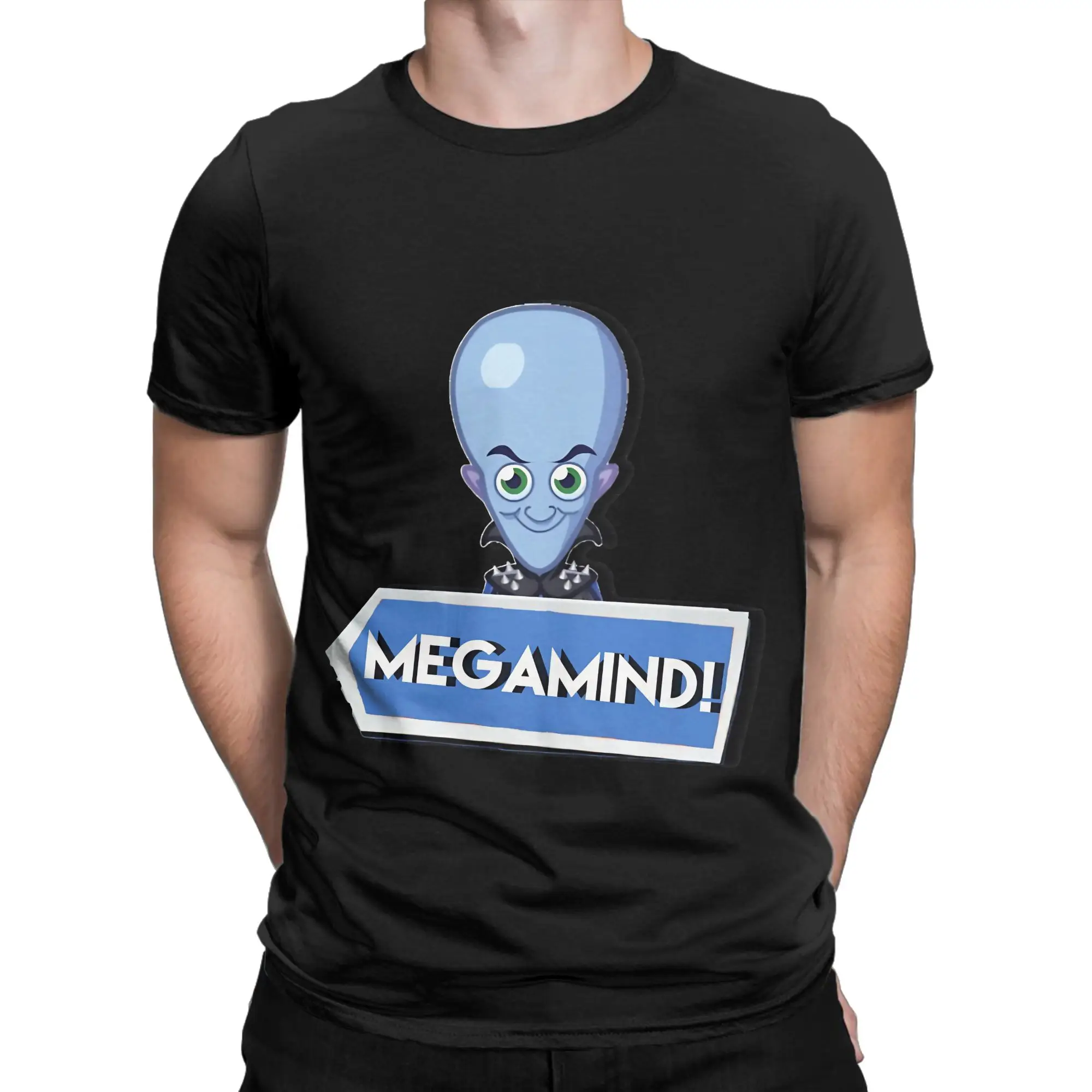megamind   Classic Shirt poster Graphic 100% Cotton T-Shirt Megamind vs The dDoom Syndicate Tops Tees For Men