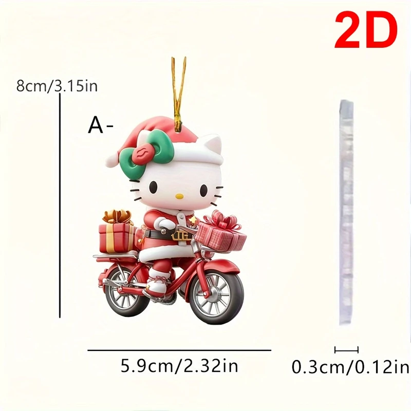 الاكريليك HelloKitty المعلقات المعلقة 2D سانريو المفاتيح لحقيبة الظهر الديكور Charms المعلقات 2026 شجرة عيد الميلاد زخرفة