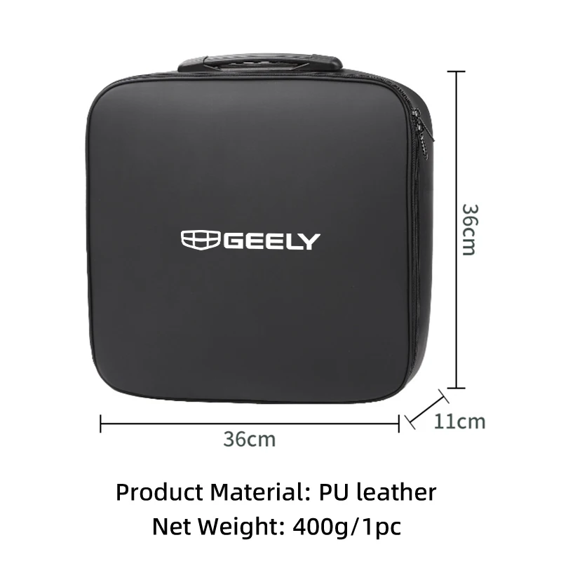 EV Car Charging Cable Storage Box Electric Vehicle Charger Cables Carry Bag For Geely EX2 Atlas SUV Boyue Borui Coolray Monjaro 6
