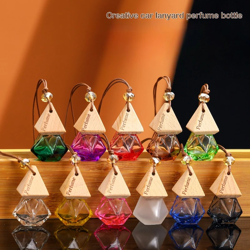 1PC Wholesale Car Mounted Perfume Bottles, Glass,Pendants, High-end Durable Fragrance, Empty Hangers 8ML