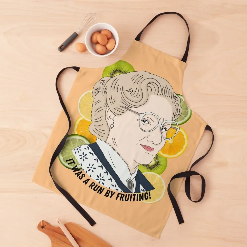 

Mrs Doubtfire Run By Fruiting Apron waiter carpenter Apron