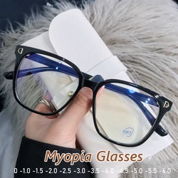 Big Sizes Finished Myopia Glasses Trendy Anti-reflective Optical Computer Minus Eyewear Unisex Nearsighted Diopter 0 To -6.0