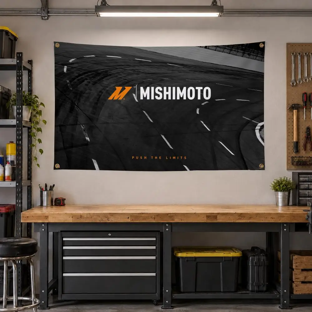 Mishimoto JDM Cooling Performance Flags Personalized Banner Flag Room Dorm Camping Picnic Garage Bar Outdoor Wall Decor