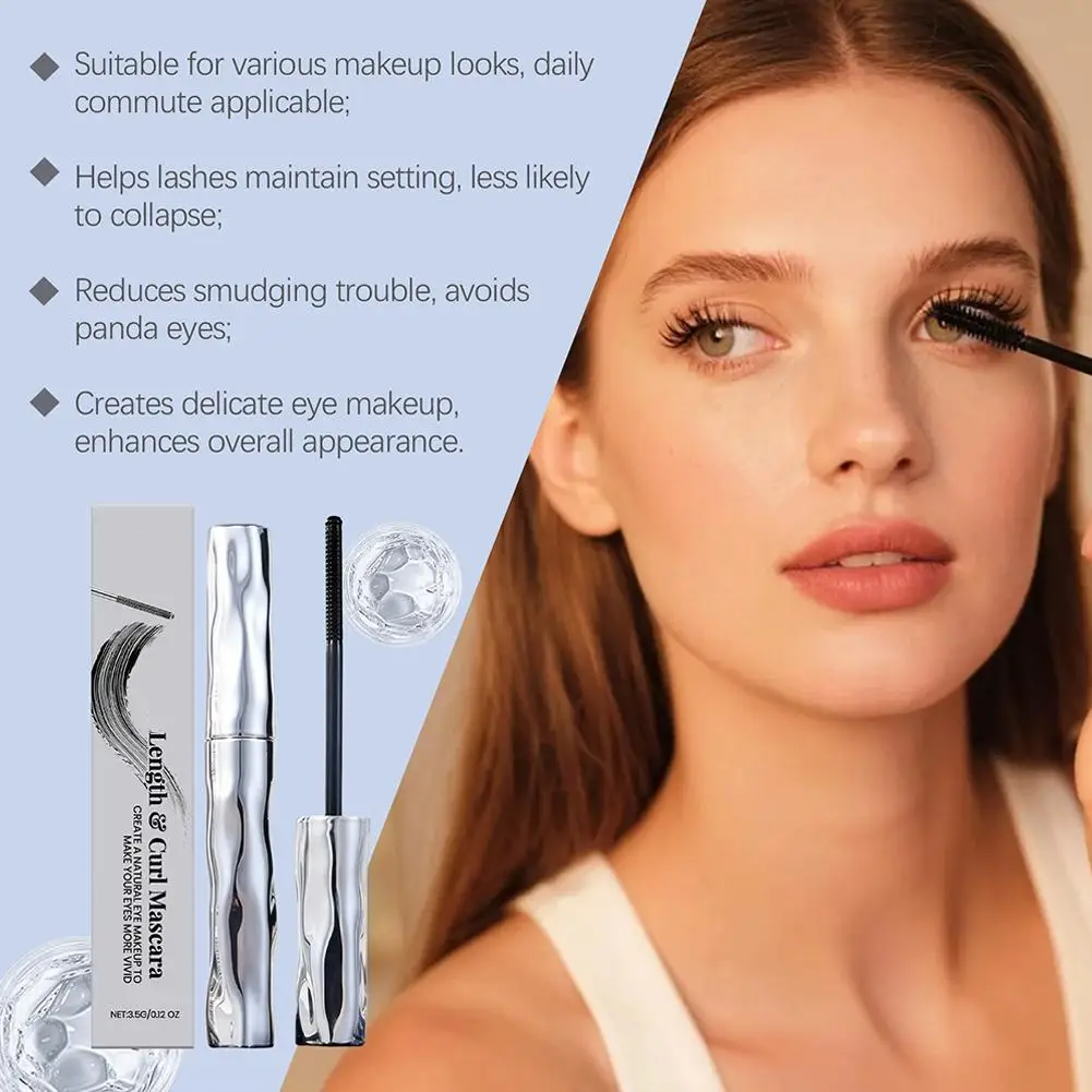 3.5g Black Mascara For Lengthening Eyelashes Long Lasting Waterproof Volumizing Gold Brush Makeup Beauty Eye Lashes
