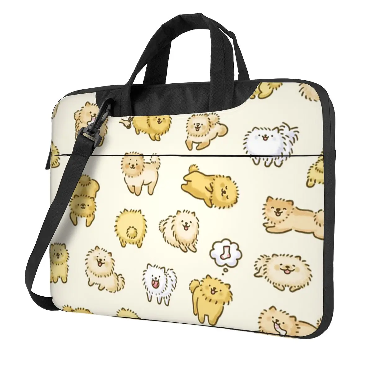 

Пом Жизнь! Kawaii Pomeranian Doodle Crossbody Сумка для ноутбука Чехол для компьютера 13, 14, 15,6-дюймовый чехол для ноутбука Macbook Pro Lenovo