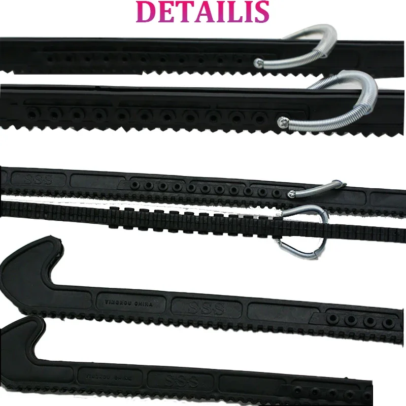 غطاء شفرات التزلج السريع القابل للتعديل، واقيات التزلج على الجليد من النايلون الاحترافي لملحقات التزلج على الجليد الطويلة والقصيرة