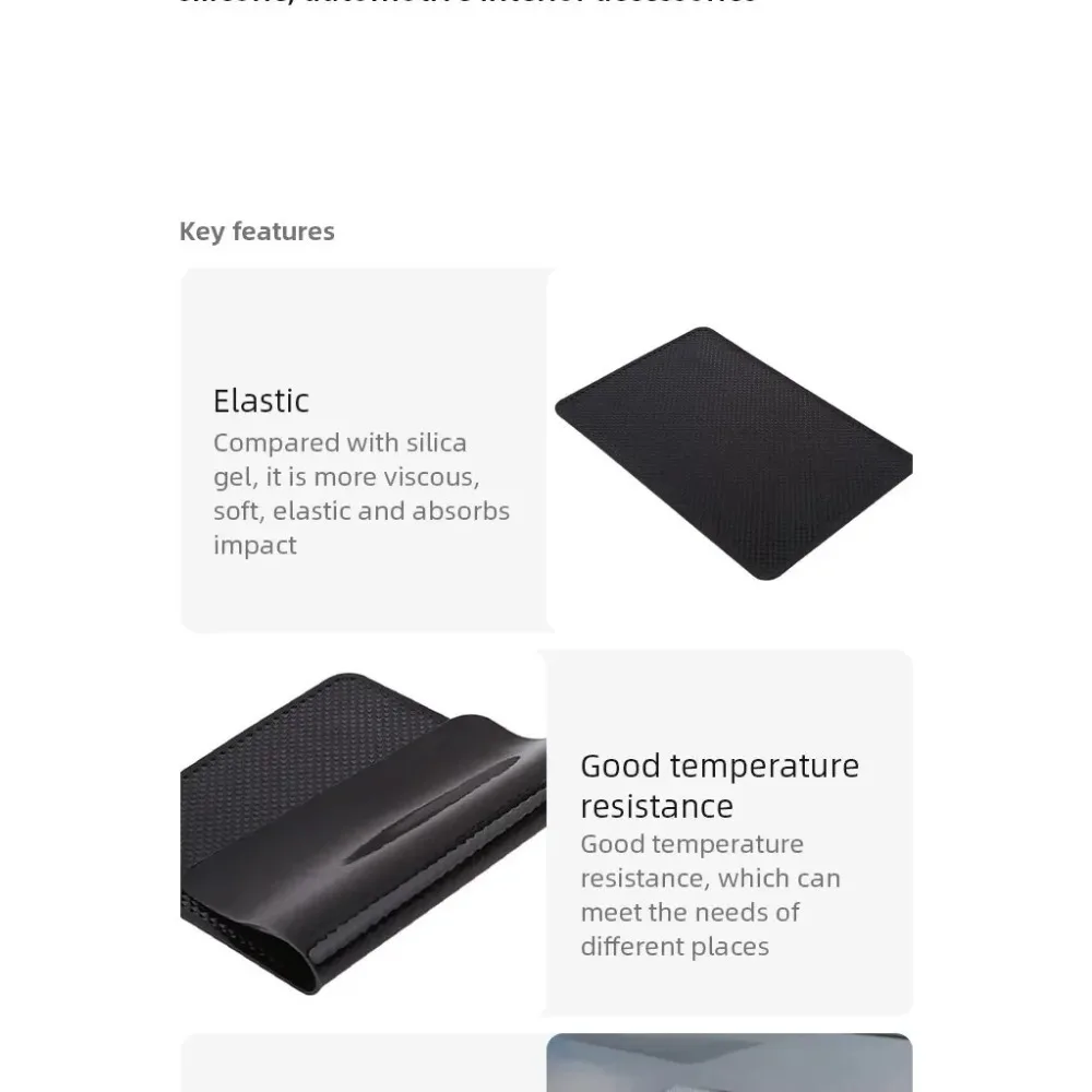 2026 Car Non-Slip Mat Sticky Anti-Slip PVC Pads Heat Resistant Dashboard Phone Sunglasses Holder Car Interior Styling Accessorie