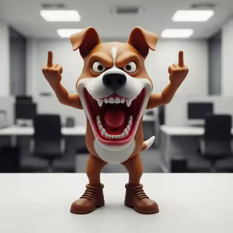 Angry Animal Middle Finger Figurine Mini Statue Office Desktop Decor Home Ornament Funny Xmas Gift Prop Funny Gift Holiday Party