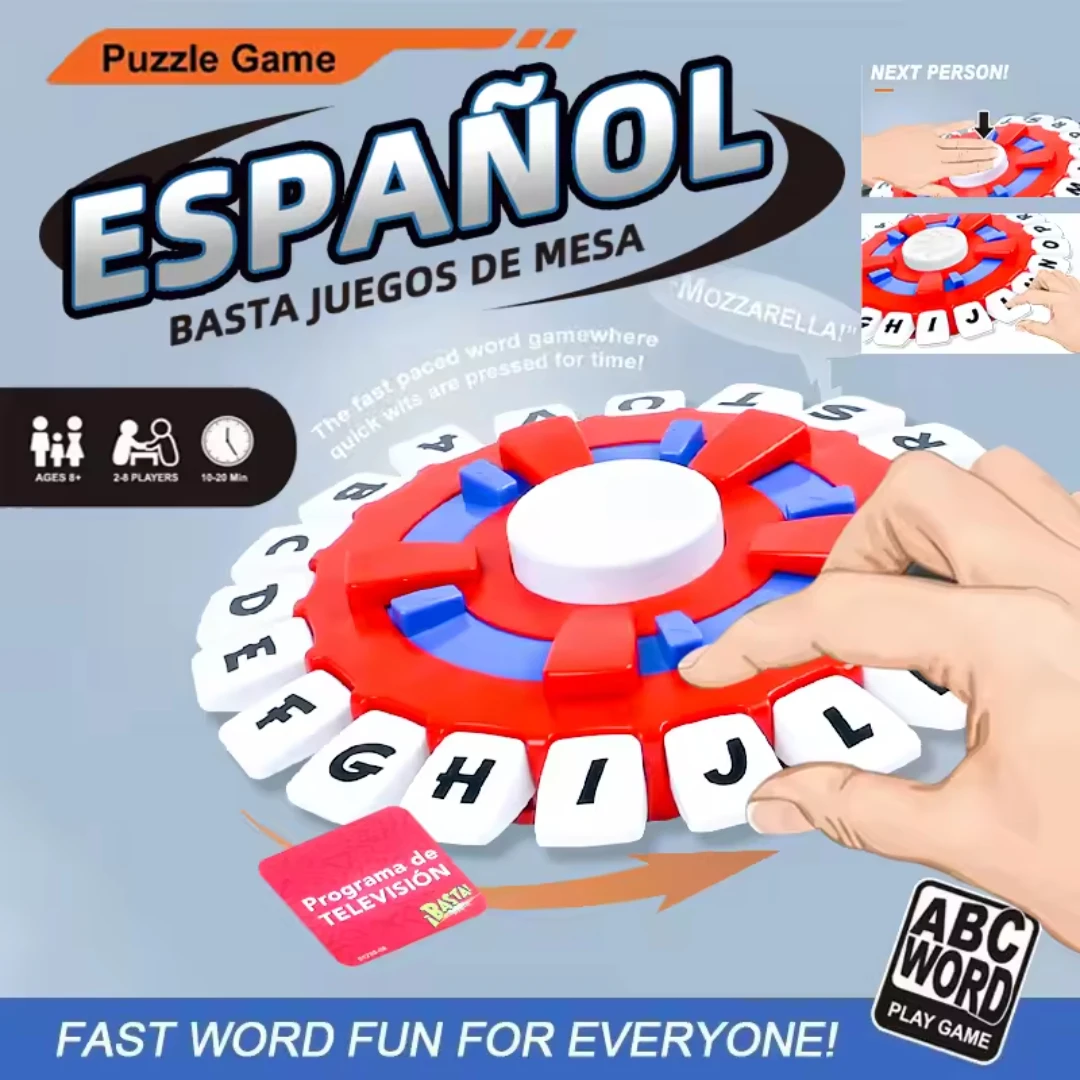 Board Game Basta Spanish Version Thinking Game Fast-paced Family Gathering Letters Toys Basta En Español Juegos De Mesa Gifts