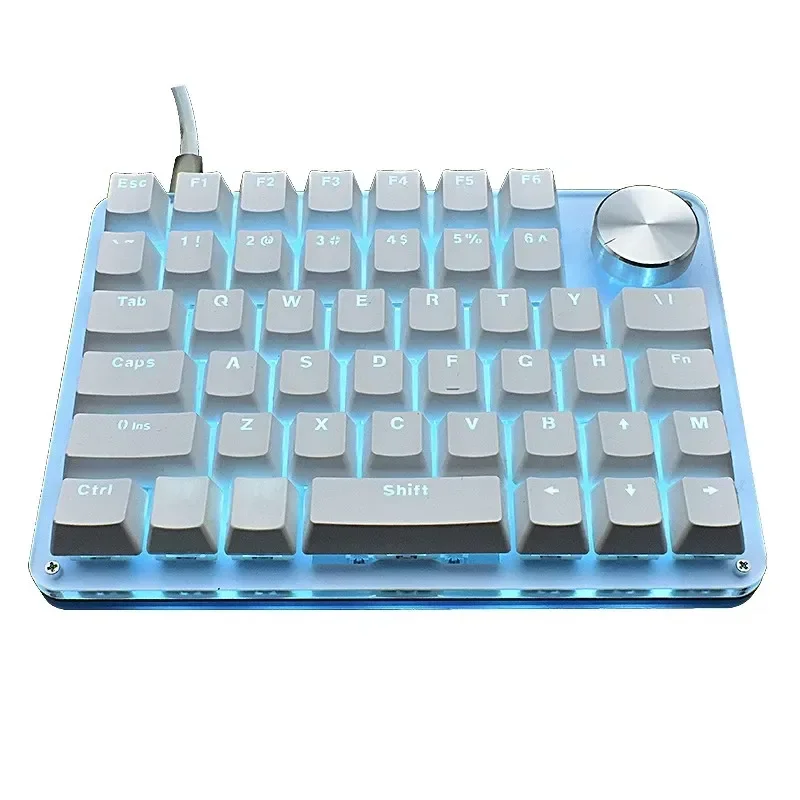 G50 Keyboard 46 Keys Knob Rgb Backlight Mk45 Mechanical Keyboard Type-C Wired E-Sports Gamer Accessory For Pc Computer Man Gifts