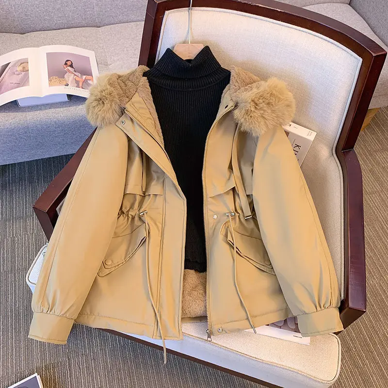 

Женская осенняя стеганая парка из хлопка с мехом, на шнуровке, утепленная, до колен, водонепроницаемая, удобная, на молнии, с поясом, хит продаж