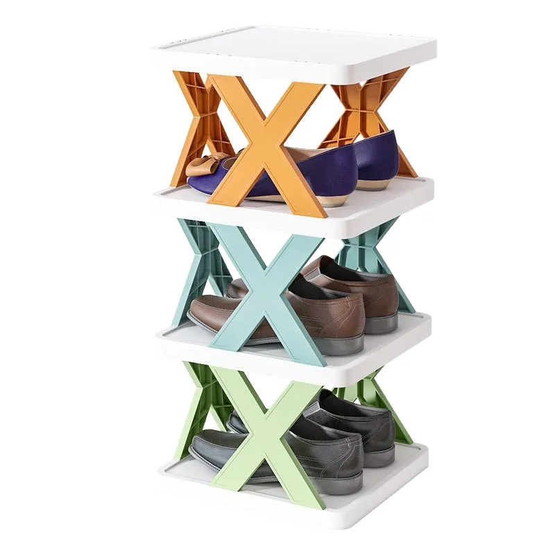 Multi-layer Creative Shoe Rack Home Small Shoe Cabinet Economical Dormitory Entrance Shoe Rack No Installation Simple Folding Sh image 4
