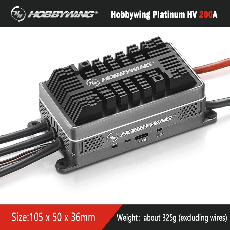 

Hobbywing Platinum HV 200A V4.1 6-14S Lipo SBEC / OPTO Brushless ESC for RC Drone Quadrocopter Helicopter Aircraft