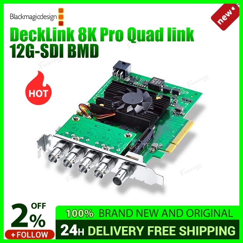 Blackmagic DeckLink 8K Pro Quad link 12G-SDI BMD capture and playback for SD HD Ultra HD 4K DCI 8K DCI Flexible Format support