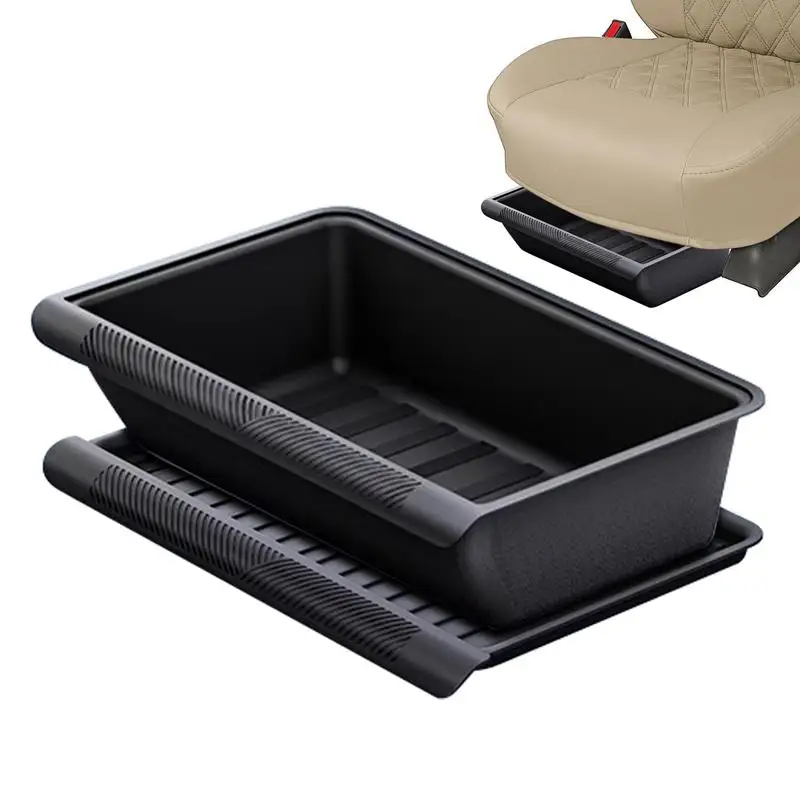 Under Seat Organizer Underseat Tray Easy Installation Storage Tool Box For Cables High Heels Sneakers Car Trunk Umbrellas