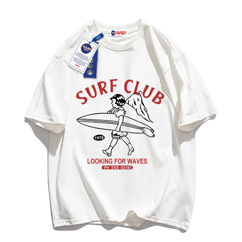 

Летняя футболка Collaborative Illn Pure ort Sve, американская ретро-модная женская одежда для пар, круглая, Ne