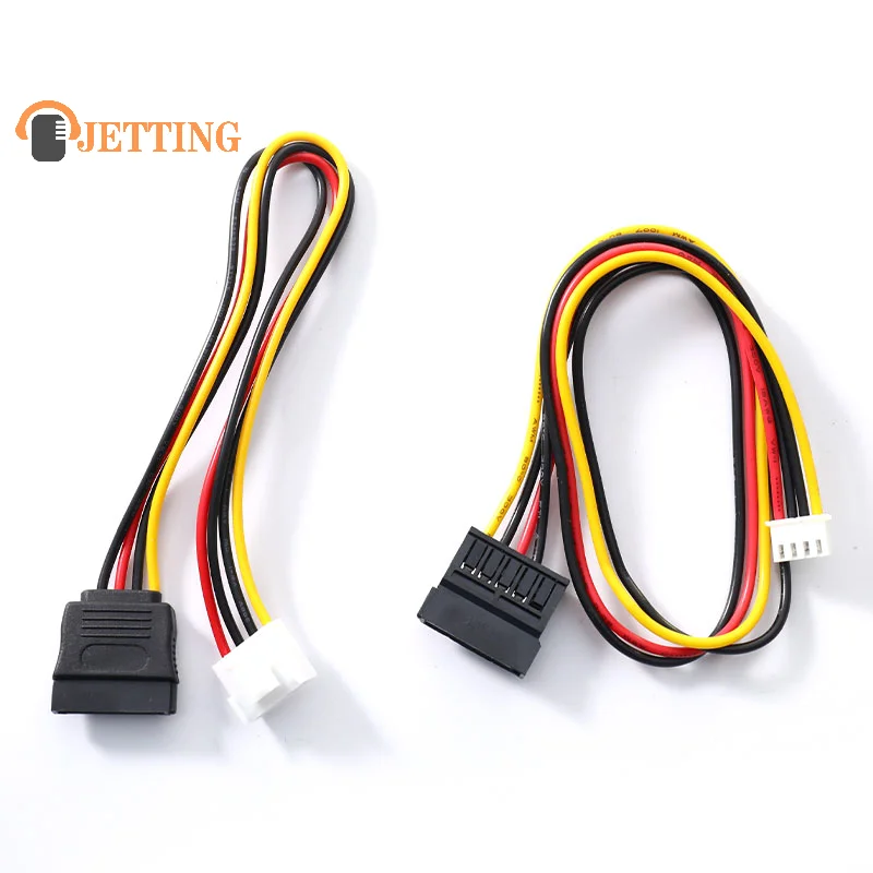 SATA 15 Pin Female To 4 Pin Female FDD Floppy Adapter Hard Drive Power Cable