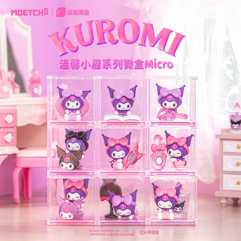 

Sanrio Kuromi Blind Box Warm House Series Mini Figurine Desktop Ornament Collectible Anime Handicraft For Female Fans