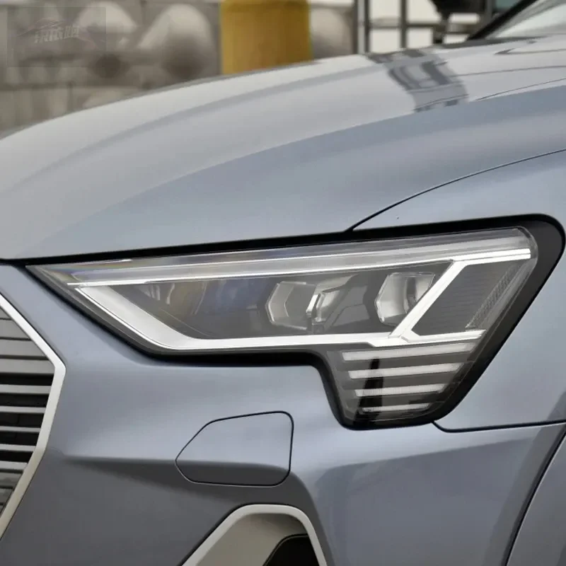 

For Audi Etron 55 Quattro 2019 2020 TPU Blackened Headlight Taillight Foglight Protective Film Headlight Tail Lamp Films 2PCS