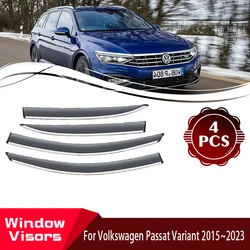 Window Visor For VW Volkswagen Passat Variant 8B 2015~2023 Car Rain Protector Window Sun Rain Visor Deflectors Auto Accessories