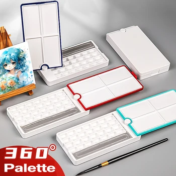 Watercolor ayw suluboya kutusu 28 ızgara taşınabilir suluboya paleti seyahat boyama kroki nemlendirici kutusu boya kutusu sanat malzemeleri