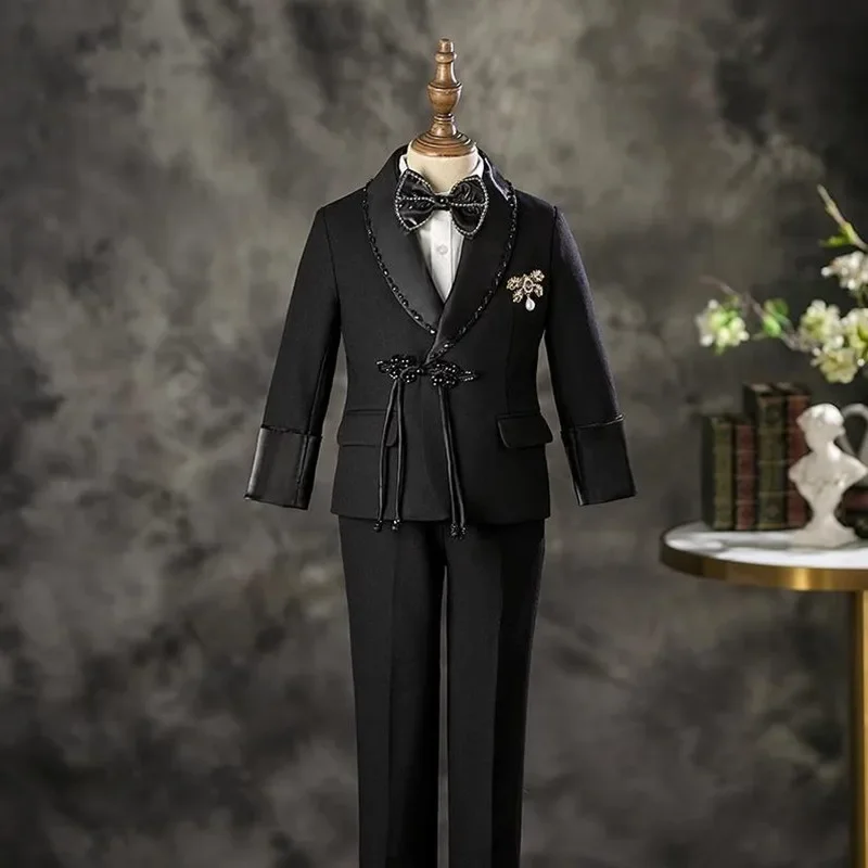 

Baby Boy Suit Children's Piano Performance Evening Dress Blazers Sets Boys Suits For Weddings Traje De Niño Para Bautizo