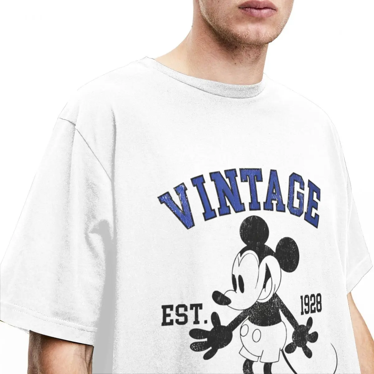 Mickey Vintage Mouse Est. 1928 Shirt Merch for Men Women Cotton Awesome Tees Short Sleeve Clothes Birthday Gift