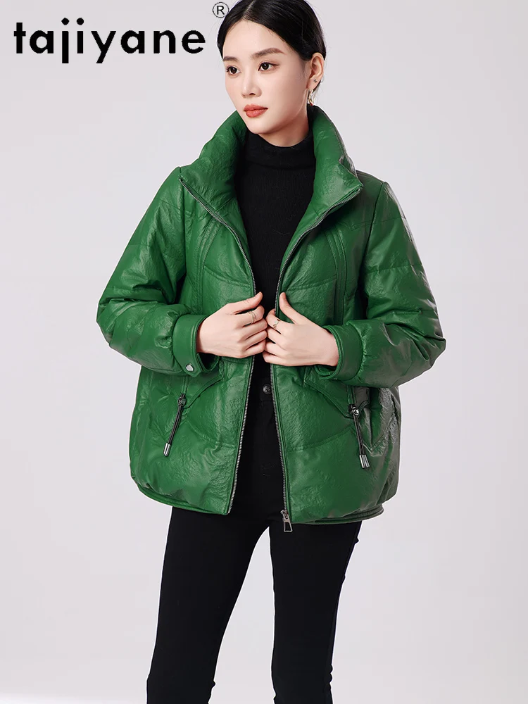 TAJIYANE 100% Sheepskin Down Coat Women Stylish Short Genuine Leather Jacket Premium Puffer Jackets 2025 Winter Woman Clothes 코트