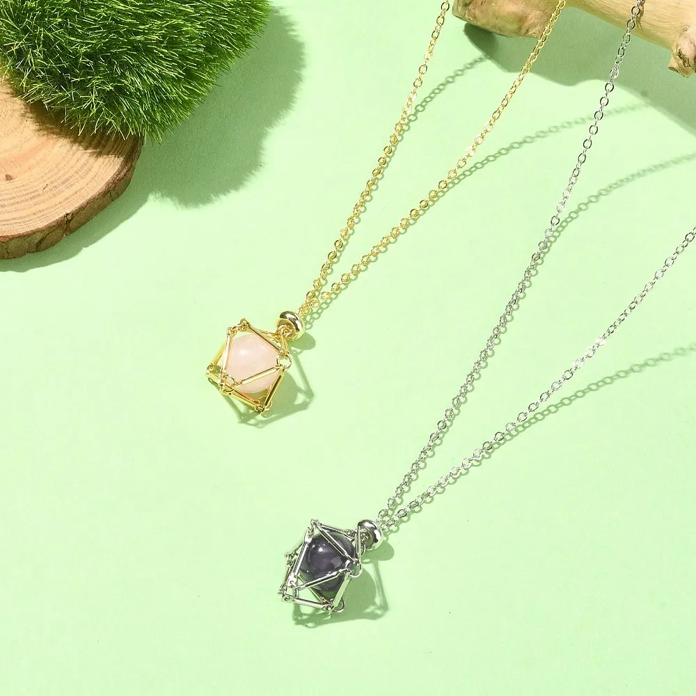 PandaHall 6 Stück 2-farbige Messing-Gliederketten für Makramee-Beutel, Platin & Gold, je 3 Stück pro Farbe für Anhänger-Halsketten und Schmuck – Detail 1