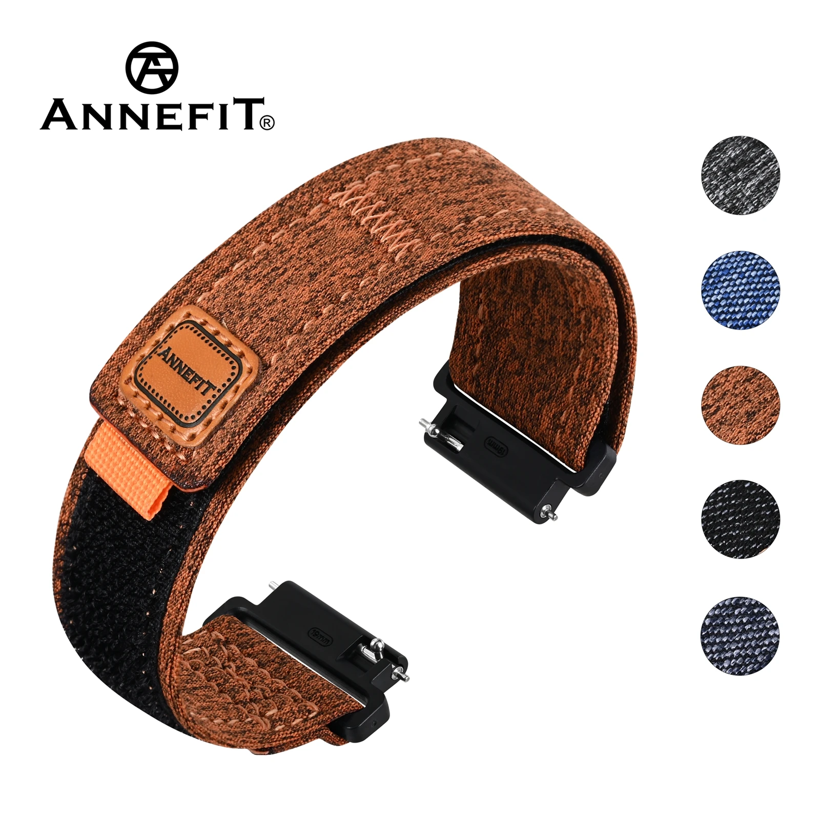 

ANNEFIT Denim Fabric Watch Strap Men and Women Watch Band 16mm/18mm/19mm/20mm/21mm/22mm/24mm Quick Release Watch Accessories