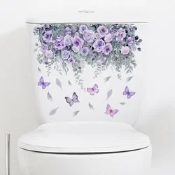 Foglie di piante adesivo da parete adesivo per WC WC autoadesivo murale abbellire fiore decorazione della casa decalcomanie adesivo frigorifero