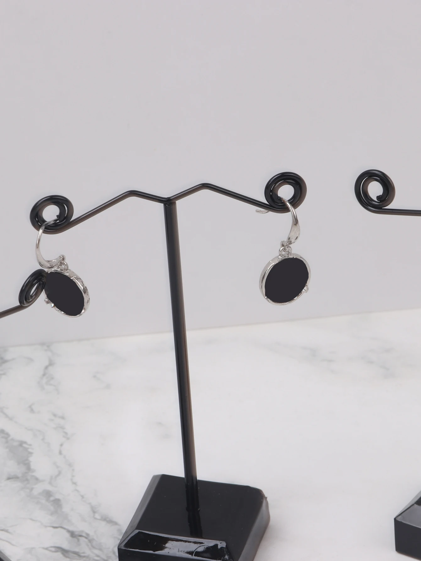 3 قطعة حديثا الاكريليك/المعادن T-شكل أقراط حلقة قلادة ساعة مجوهرات الرف حامل مجوهرات مكافحة قلادة مجوهرات عرض موقف