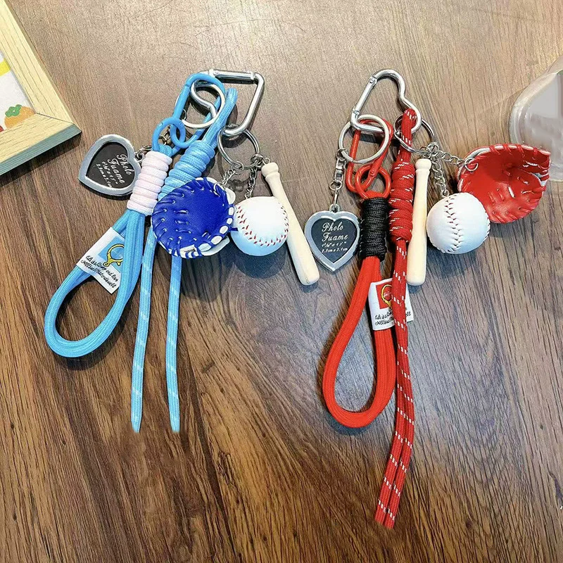 Niedlicher Baseball-Dekor-Schlüsselanhänger zum Selbermachen, modischer Taschenanhänger, Sport, Reisen, Schlüsselanhänger, Baseball-Dekor, Schlüsselanhänger, modisches Accessoire als Geschenk – Detail 3