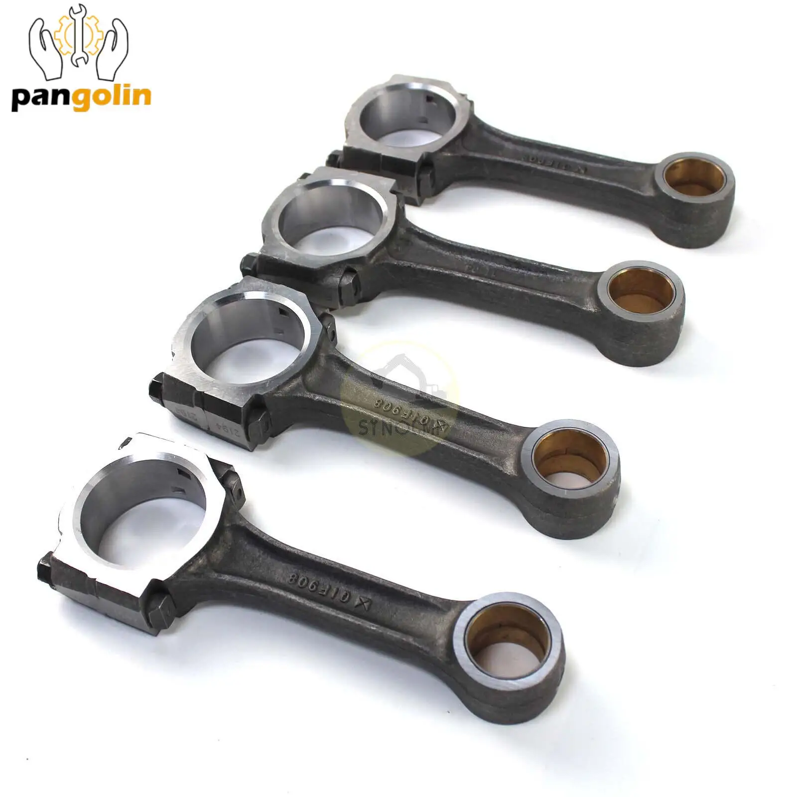 4pcs Engine Connecting Rods for Yanmar 4TNV94 4TNV94L 4TNV98 Engine Excavator Forklift Truck Replacement Accessories Parts