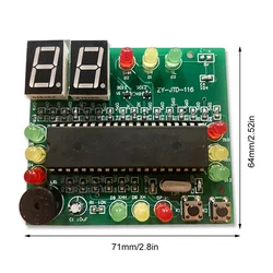 51 Single Chip DIY Traffic Light Mini Kits Traffic Light Controller Sequencer for Student and Beginner Level Soldering Kit