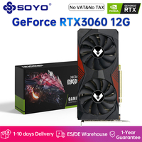 SOYO Original NVIDIA RTX3060 12G Graphics Card GDDR6 Memory 192Bit PCIE4.0x16 Gaming Video Card for Desktop Computer Accessories