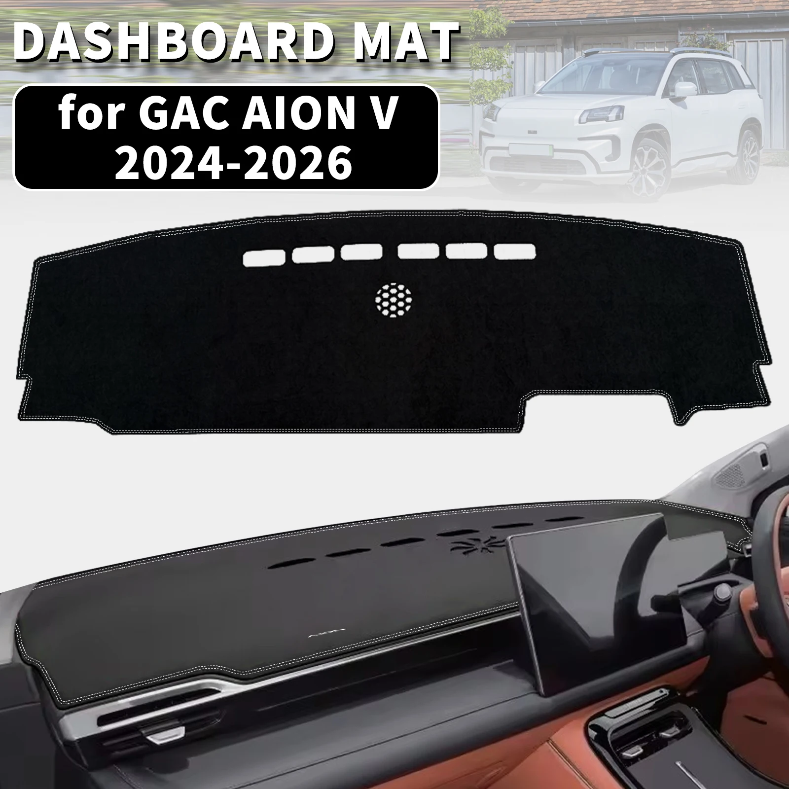 gac-aion-v-2024、2025、2026年モデル用。ダッシュボードカバー、紫外線防止サンシェード、カーペットパッド。カーアクセサリー、保護カバー。