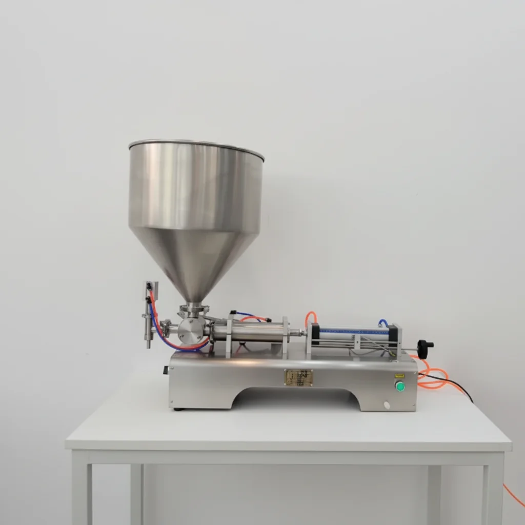 Semi-Automatic Paste Filling Machine for High Viscosity Liquids Like Honey, Jam, Ketchup, Syrup, Stainless Steel