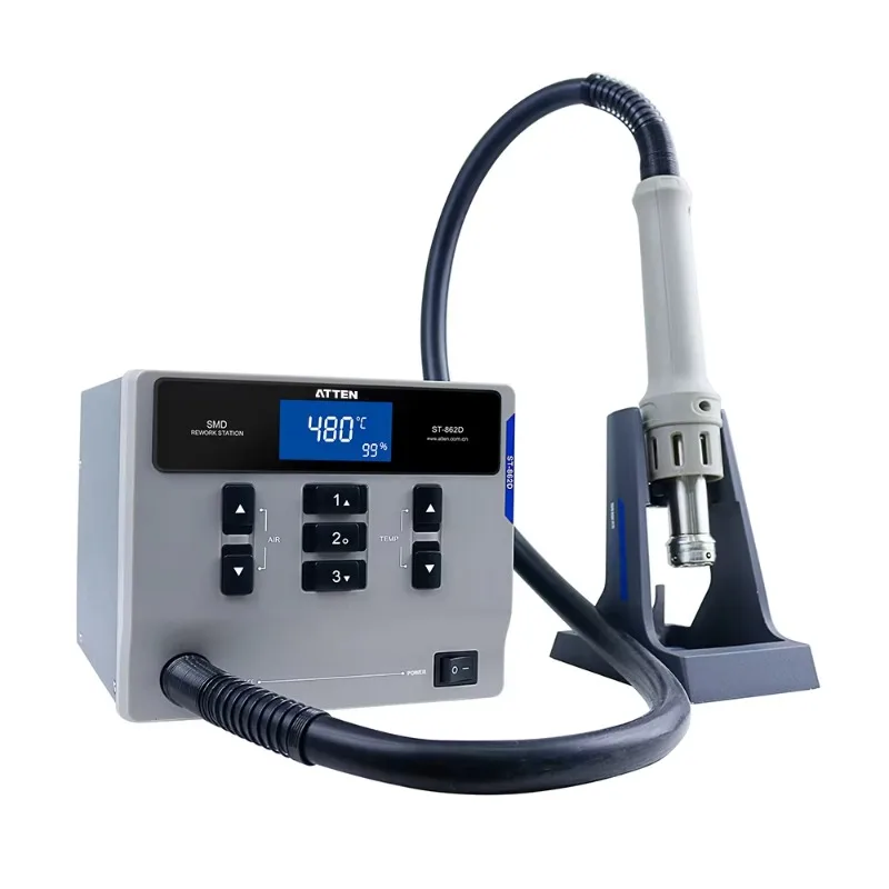 ATTEN ST-862D 110V 220V 1000W Hot Air G un Digital Display BGA Rework Station Automatic Sleep Repair Desoldering Station