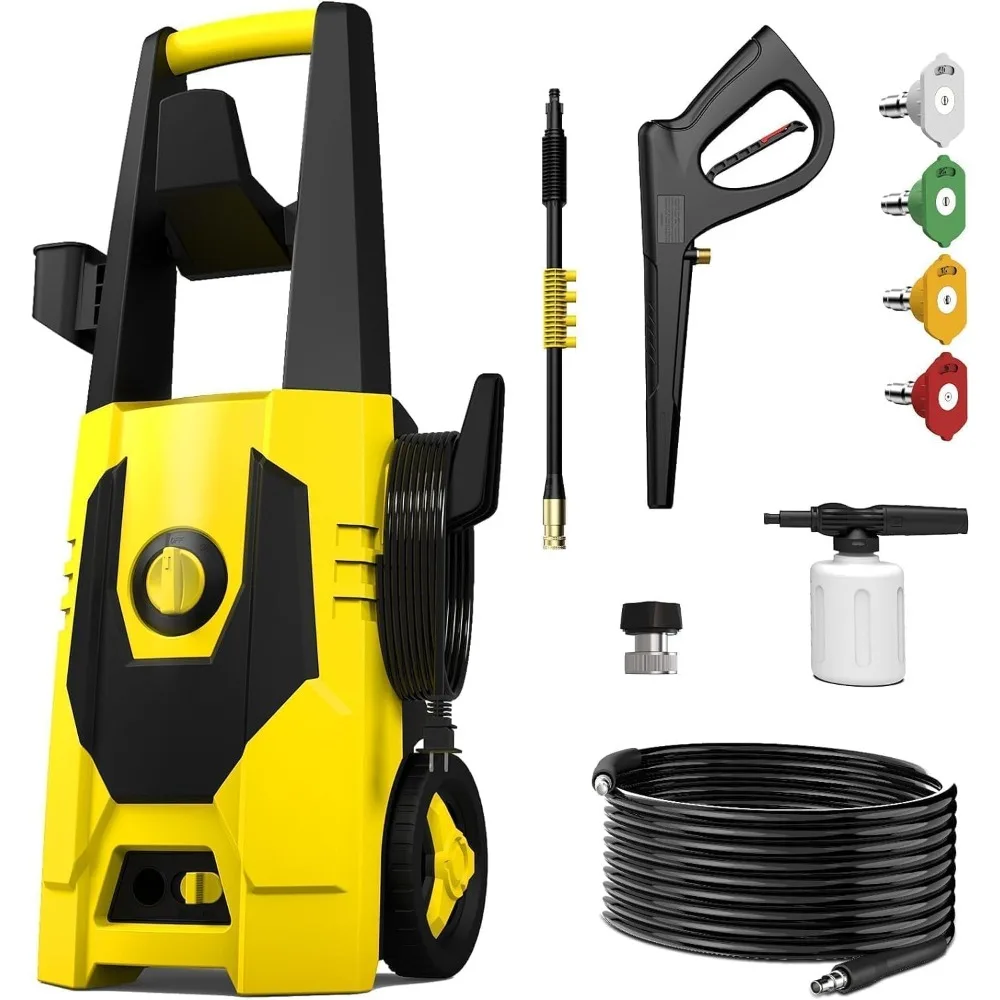 

Pressure Washer - 5100PSI Max 3.4GPM Power Washer with 35FT Power Cord, 20FT Hose, Soap Tank, High Pressure Washer Electric Pow