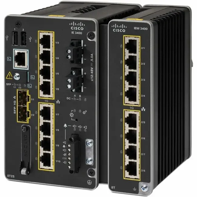 حار بيع IE-3400-8T2S-E الأصلي نيكزس الإنترنت مُدارة 10 جيجابت ميناء poe sfp الصناعية محول إيثرنت