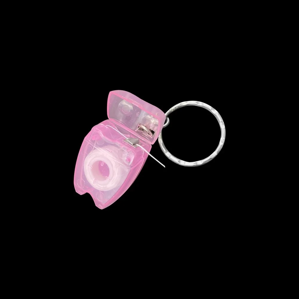 10Pcs 10M Dental Floss Keychain Oral Care Flosser Teeth Cleaning Pick Oral Hygiene Health Clean Wire Portable Dentist Floss Gift