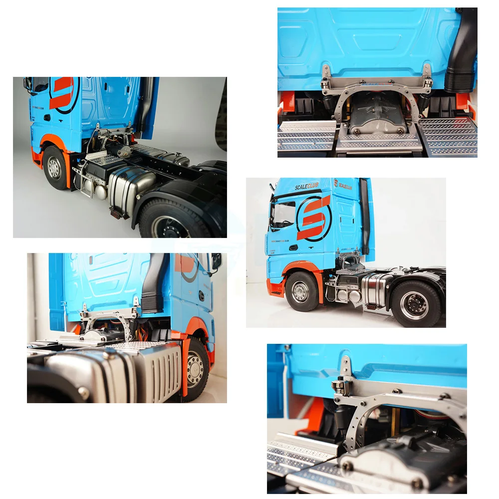 1/14 Metalowe Ulepszenia Kabiny Samochodu Ciężarowego do Tamiya, Przyczepy, Wywrotki, Symulacja Kabiny, Klamra, Głowica Klamry SCALECLUB