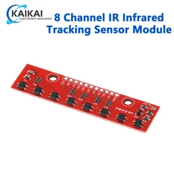 Modulo sensore di localizzazione IR a 8 canali 8 canali linea a infrarossi traccia traccia rilevamento scheda di rilevamento rilevatore fai da te per Arduino Smart Car