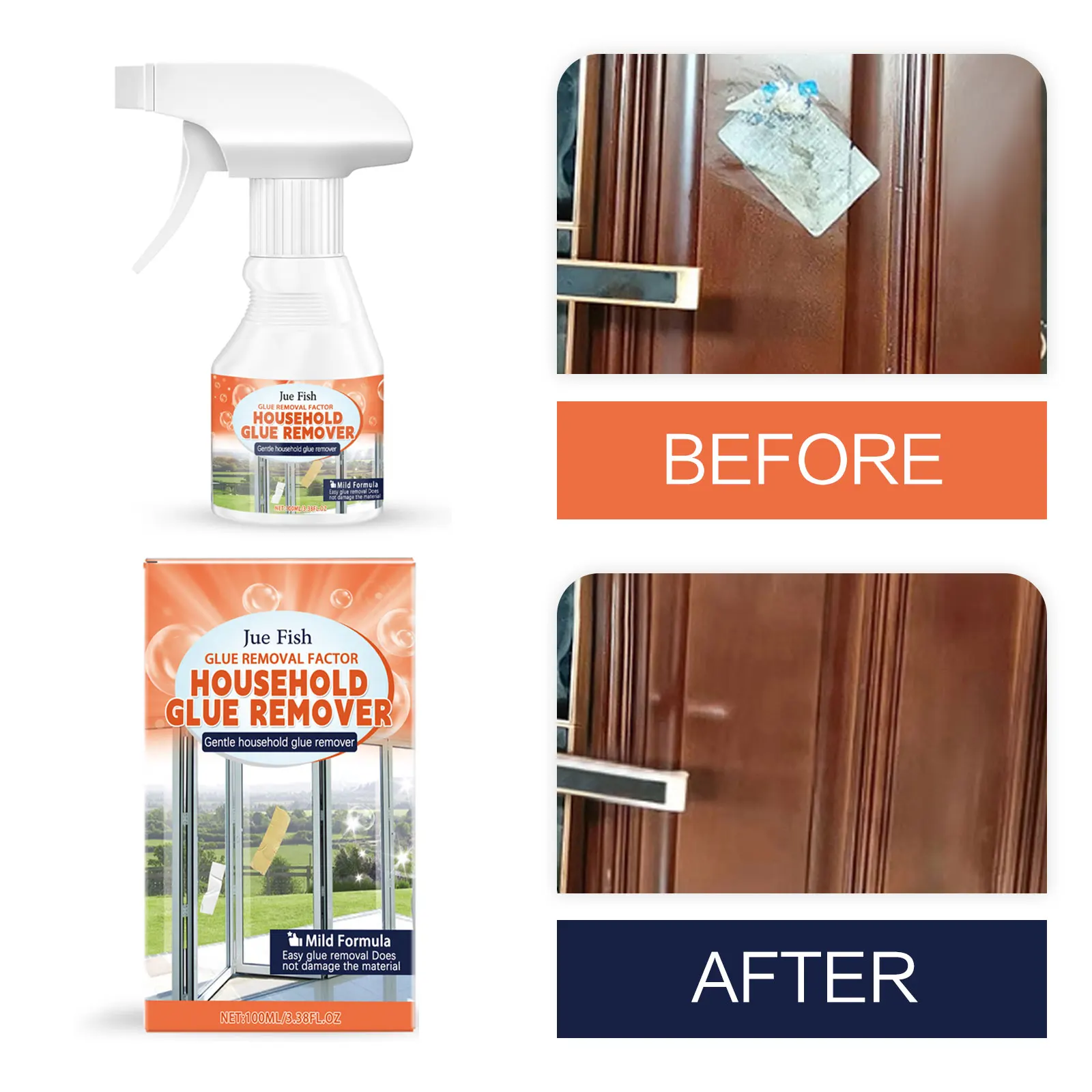 Sticker Glue Remover Agent Sticky Residue Remover Car Glass Label Cleaner Wall Sticker Glue Removal Glue Remover Cleaning Spray