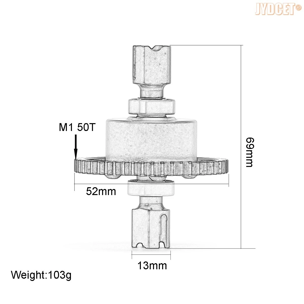 #ARA310959 50T Metal Center Diff Set for RC Arrma 1/7 Mojave 6S 1/8 Karton Typhon Outcast Talion