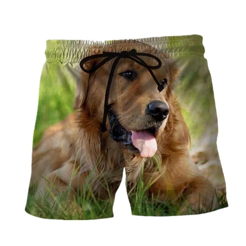 Animal Dog 3D Print Beach Shorts For Men Kids Summer Casual Swim Trunks Quick Dry Surf Board Shorts Street Loose Short Pants